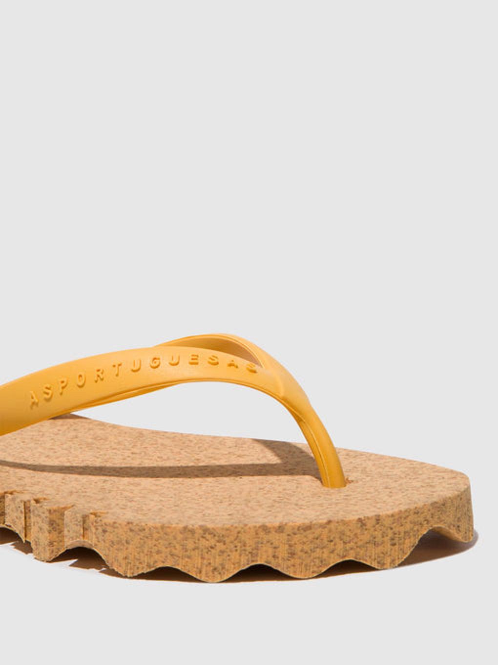 Asportuguesas Bumpy Varvastossut Yellow & Yellow Strap - Naisten Beach Varvastossut ASPP018942FI Keltainen